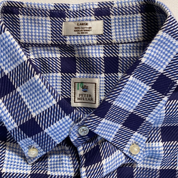 Peter Millar Mens Long Sleeve Shirt Size L - Picture 2 of 7